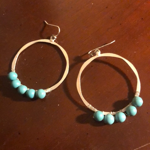 Lucky Brand Jewelry - Turquoise. Circle earrings